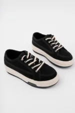 Çocuk Keten Günlük Ayakkabı Jaelina Siyah - Görsel 3