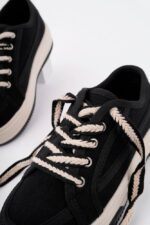 Çocuk Keten Günlük Ayakkabı Jaelina Siyah - Görsel 4